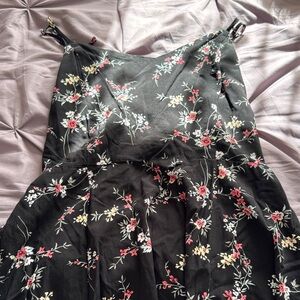 Garage Black Floral Mini Dress